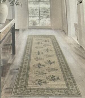 William Morris & Co Accent Rug Jute Chenille 2ft X 5ft Meadow Sweet Woven 2X5’